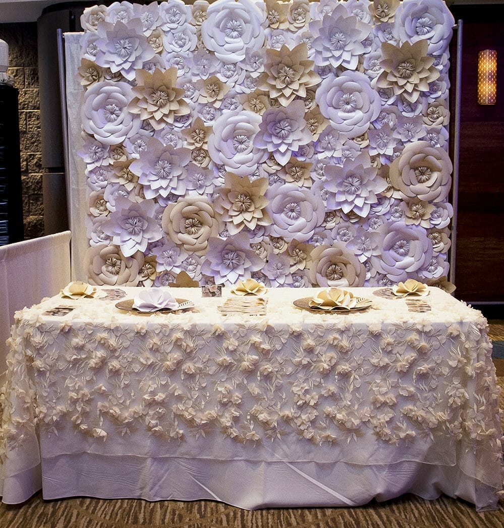 Paper flowers display